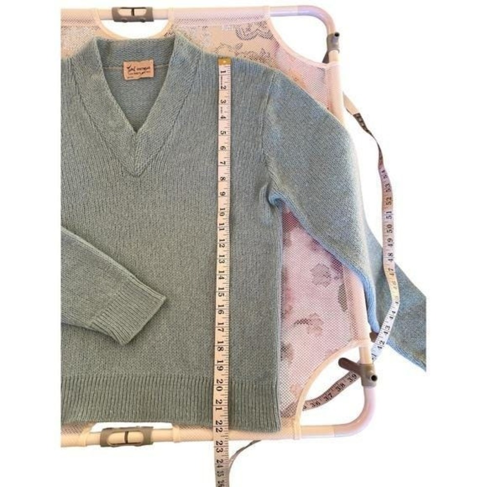 Vintage 1960s Tami 100% Shetland Wool Sweater Marina Blue - Picture 5 of 7